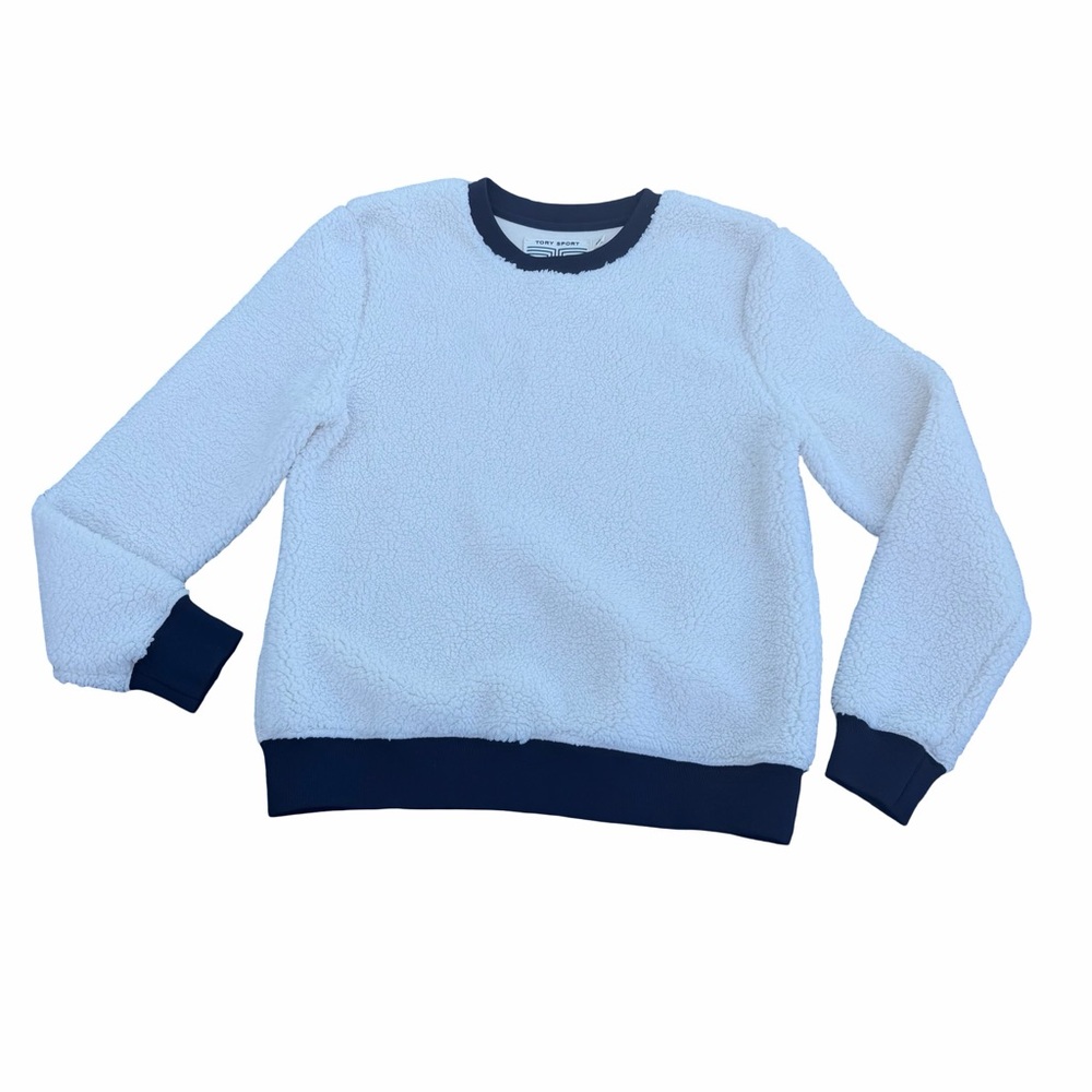 Tory Sport Sherpa Fleece Pullover Sweatshirt